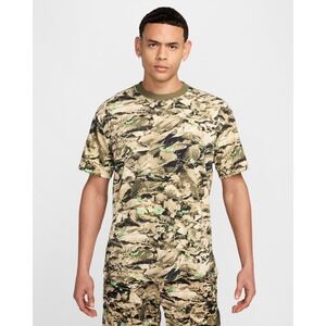 NIKE ACG T-shirt M-Tall Men Green Black Brown Leafcutter Camo‎ Crewneck Dri-Fit